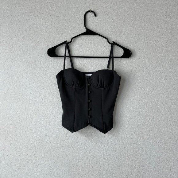 Princess Polly charcoal gray long corset top🍸🖤 - Picture 7 of 8